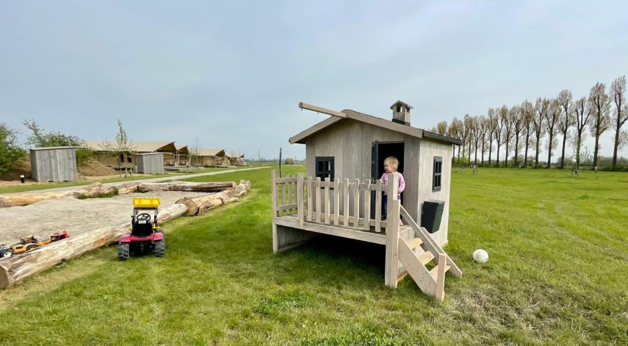 De Hazelaarshof Luxe Glampingtent Bij Natuurgebied De Millingerwaard Kekerdom المظهر الخارجي الصورة